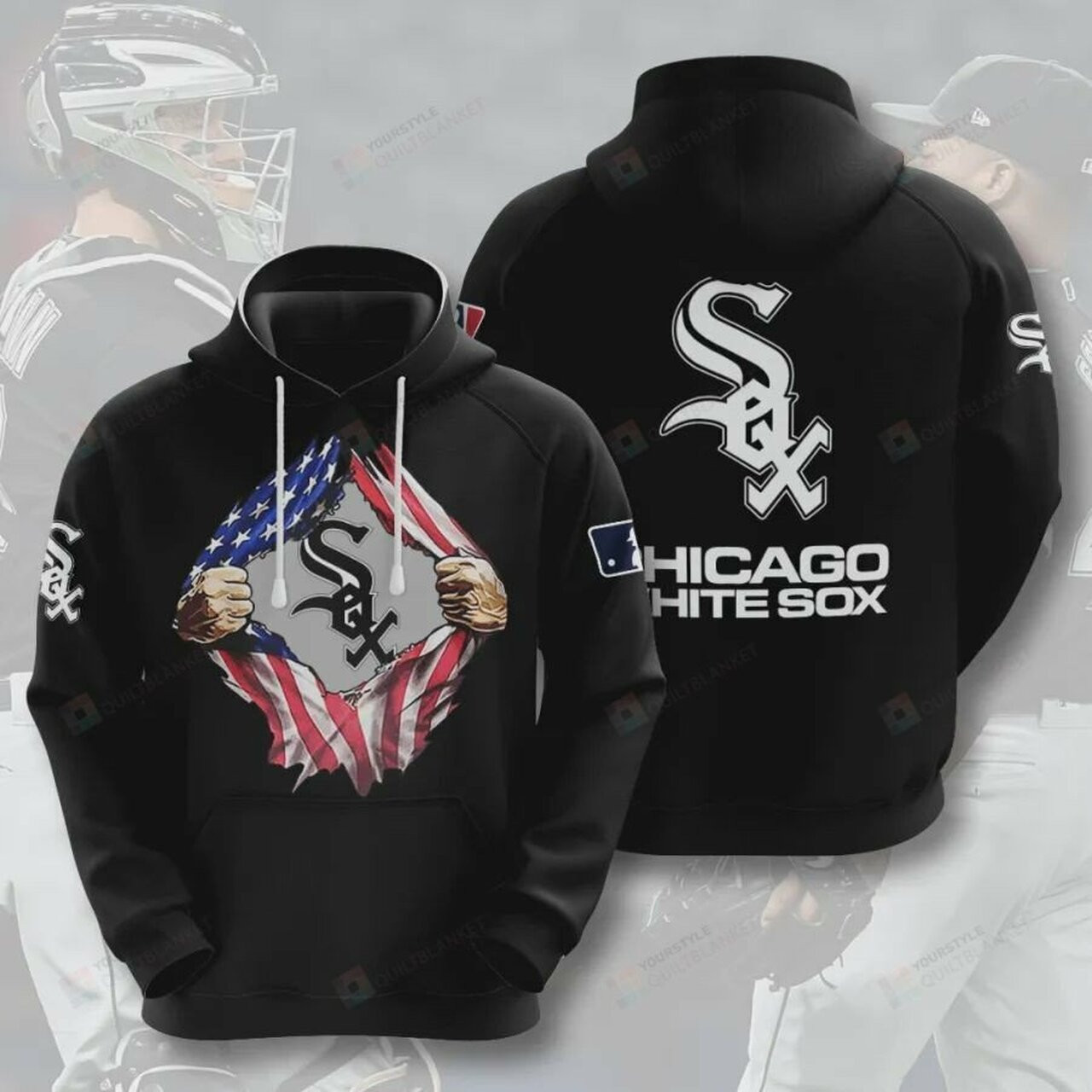 Chicago White Sox 3d All Over Print Hoodie