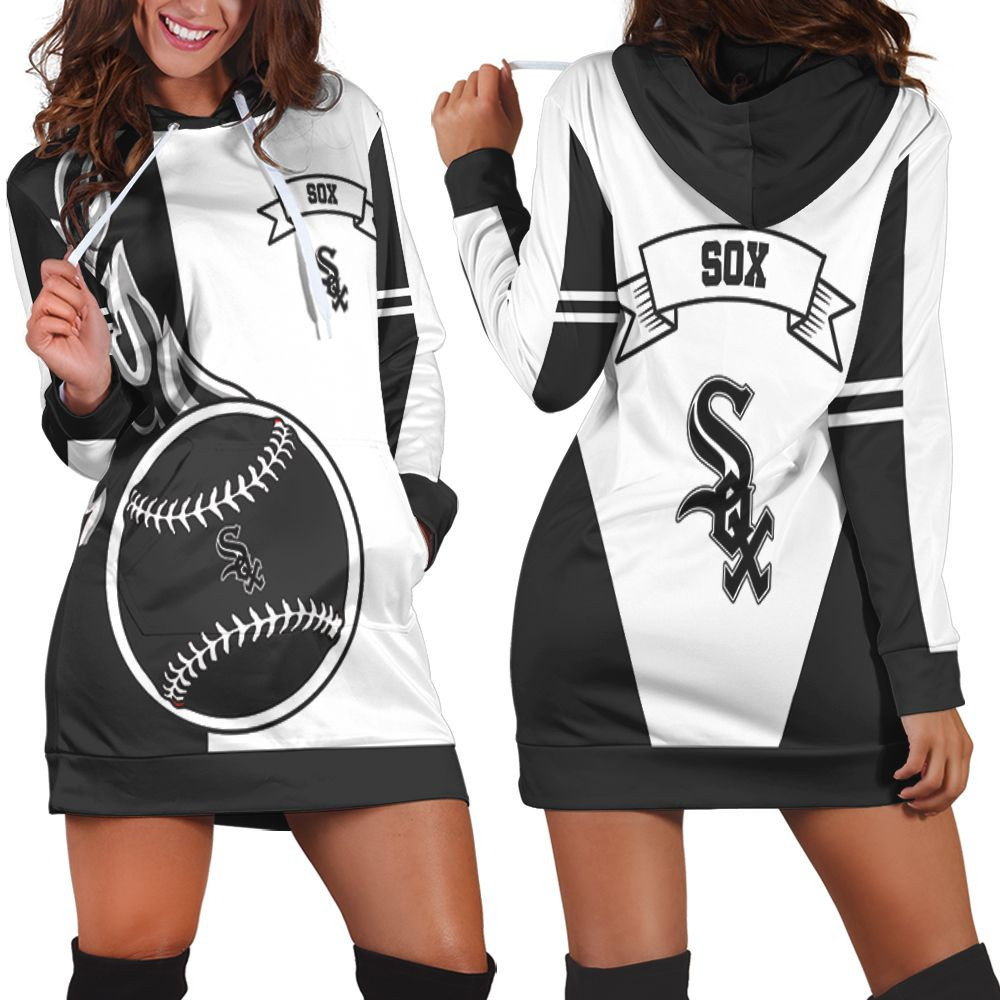 Chicago White Sox 3d Hoodie Dress Sweater Dress Sweatshirt Dress