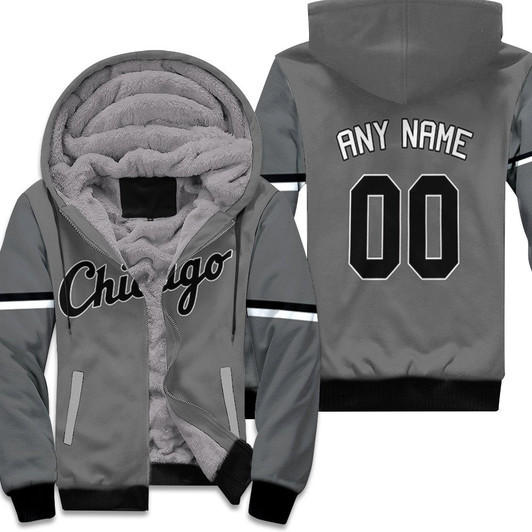 Chicago White Sox Baseball Team 2020 Mlb Dark Grey Jersey Style Custom Gift For Chicago Fans Fleece Hoodie