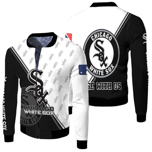 Chicago White Sox Black And White For Fan Fleece Bomber Jacket