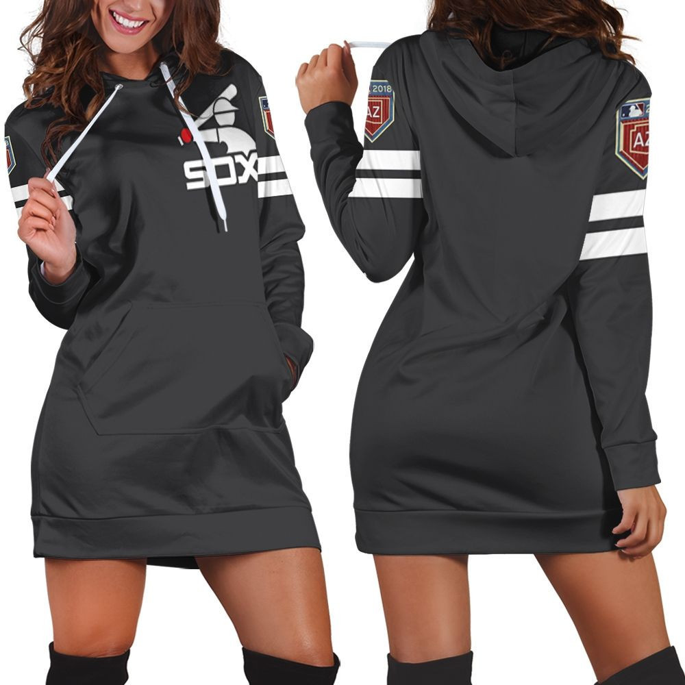 Chicago White Sox Spring Training Team Black 2019 Jersey Inspired Style Hoodie Dress Sweater Dress Sweatshirt Dress