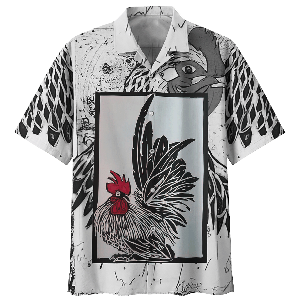 Chicken Aloha Hawaiian Shirt Colorful Short Sleeve Summer Beach Casual Shirt For Men And Women
