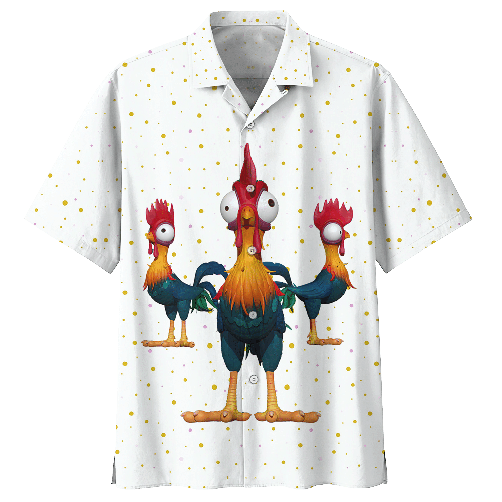 Chicken Aloha Hawaiian Shirt Colorful Short Sleeve Summer Beach Casual Shirt For Men And Women