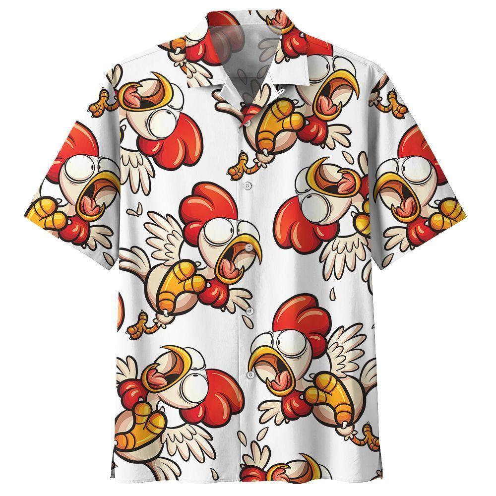 Chicken Aloha Hawaiian Shirt Colorful Short Sleeve Summer Beach Casual Shirt For Men And Women