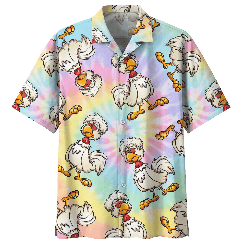 Chicken Aloha Hawaiian Shirt Colorful Short Sleeve Summer Beach Casual Shirt For Men And Women