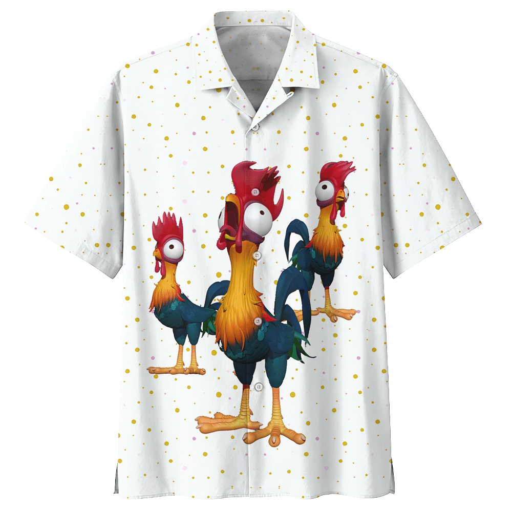 Chicken Aloha Hawaiian Shirt Colorful Short Sleeve Summer Beach Casual Shirt For Men And Women