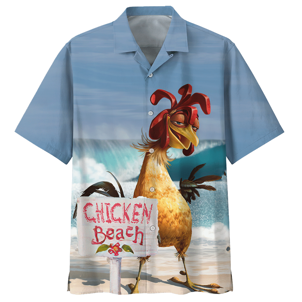 Chicken Beach Aloha Hawaiian Shirt Colorful Short Sleeve Summer Beach Casual Shirt For Men And Women