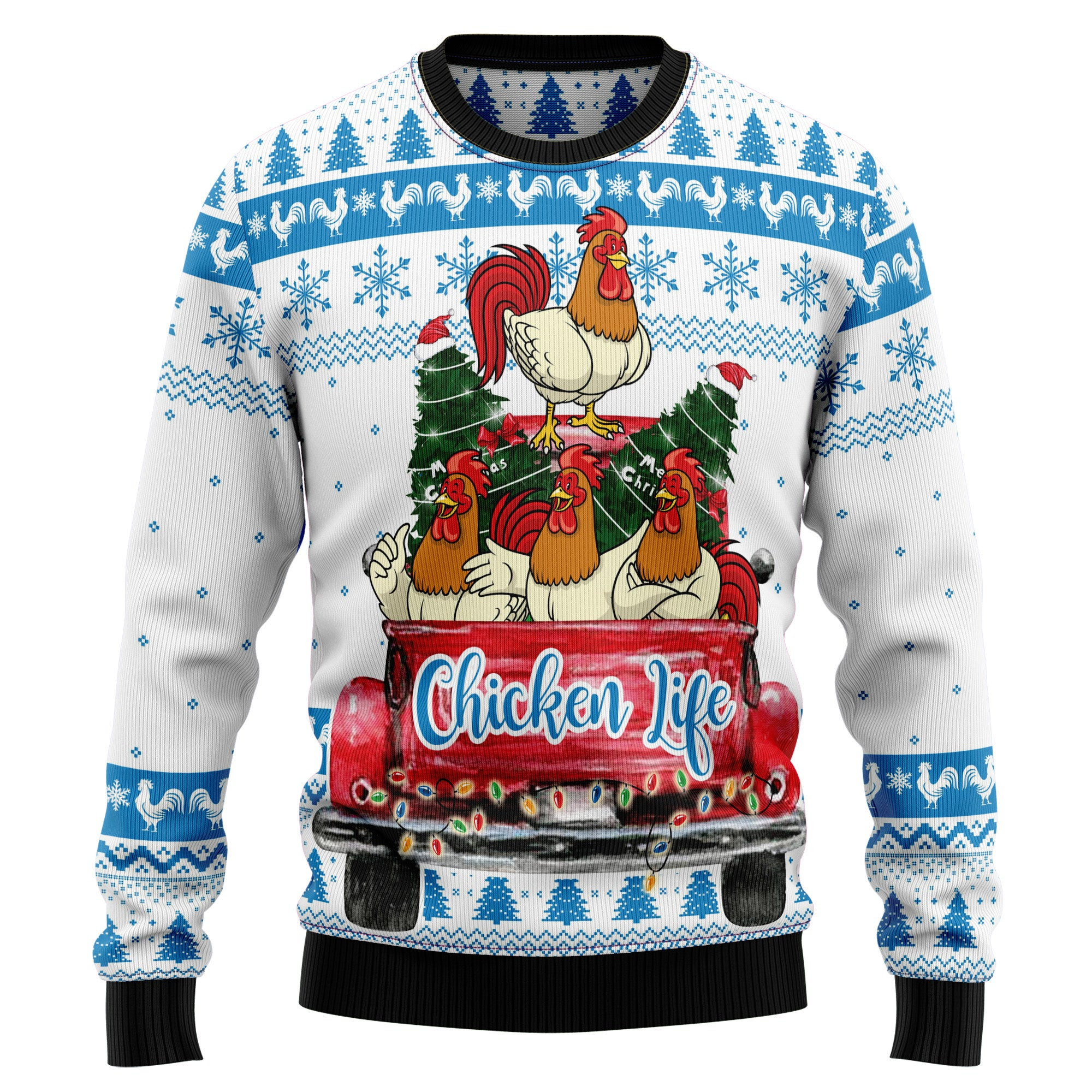 Chicken Life Ugly Christmas Sweater