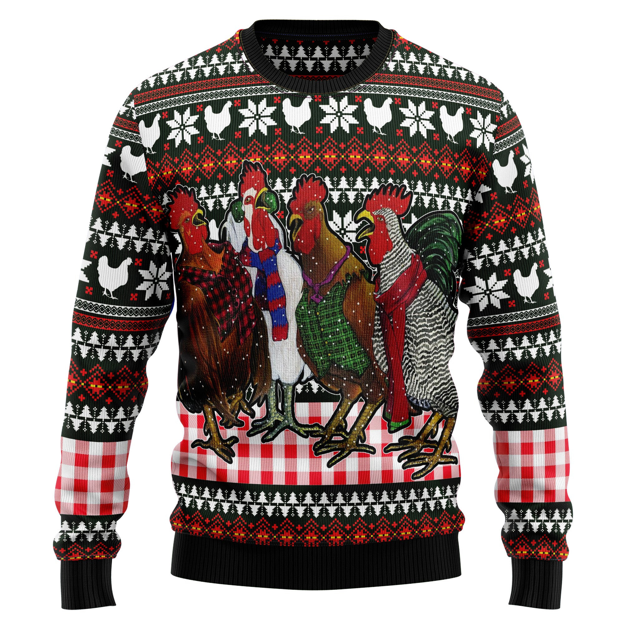 Chicken Under Snow Ugly Christmas Sweater, Ugly Sweater For Men Women, Holiday Sweater