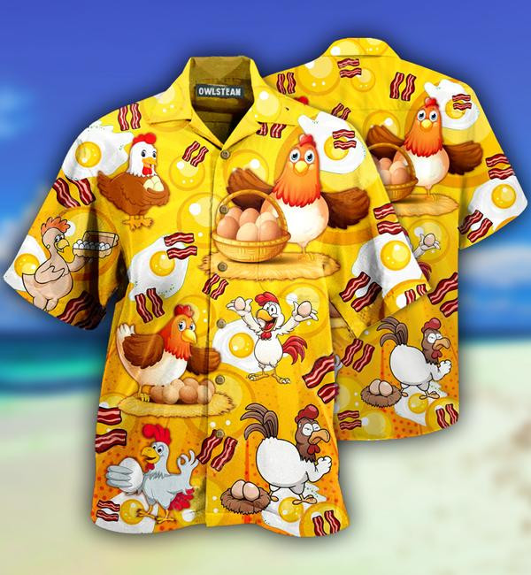 Chickens The Pet That Poops Breakfast Limited - Hawaiian Shirt - Hawaiian Shirt For Men