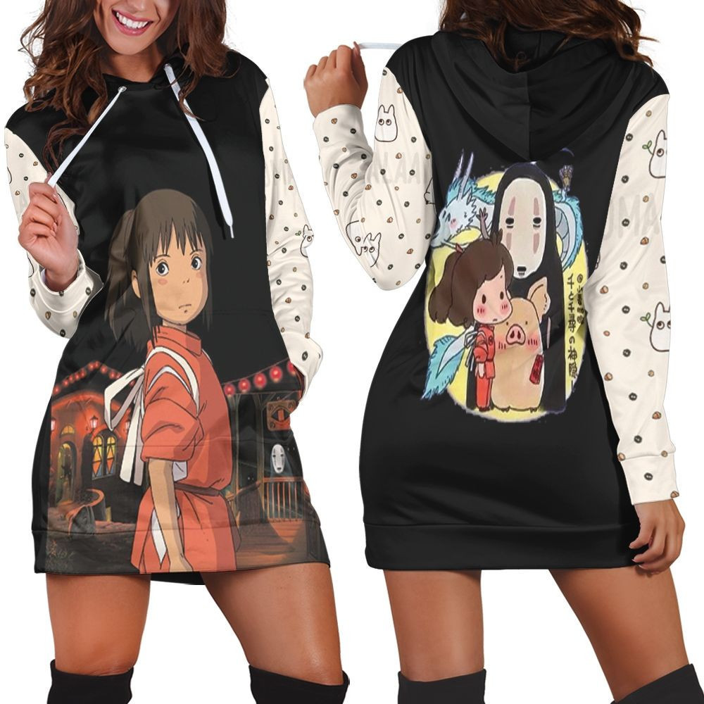 Chihiro Ogino Studio Ghibli No Face For Anime Fan Hoodie Dress Sweater Dress Sweatshirt Dress
