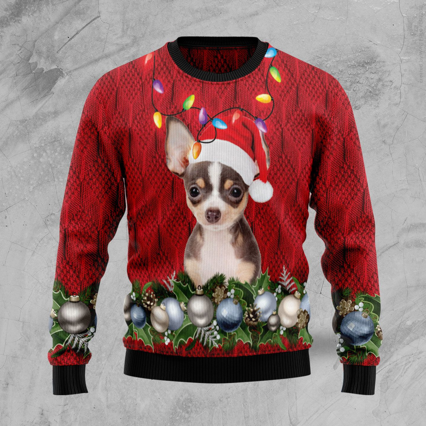 Chihuahua Christmas Beauty Ugly Christmas Sweater Ugly Sweater For Men Women
