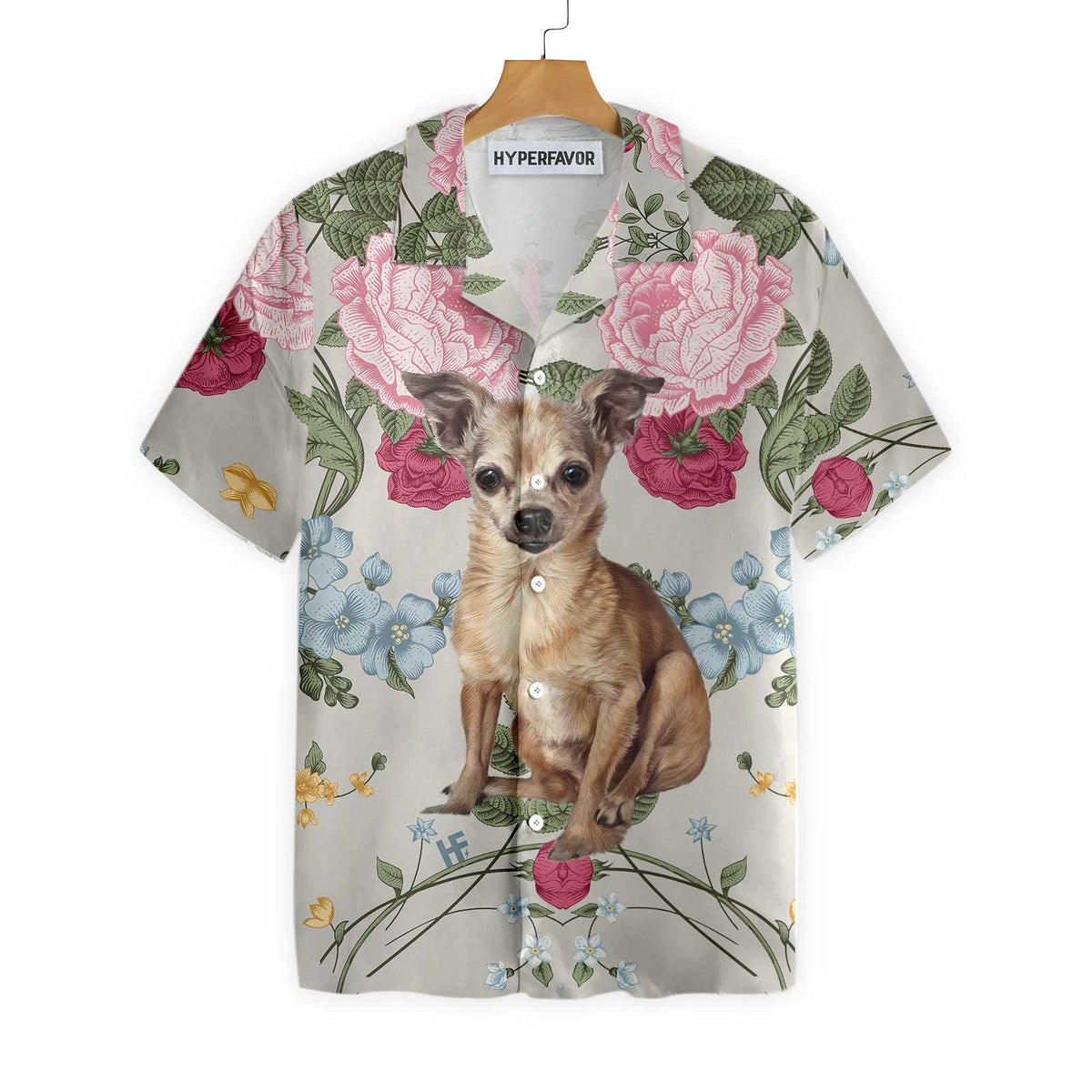 Chihuahua Floral Shirt Hawaiian Shirt