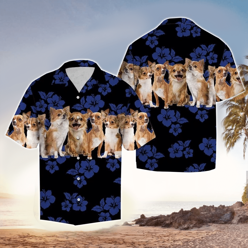 Chihuahua Hawaiian Shirt Mens Hawaiian Shirt For Dog Lover Shirt for Men and Women