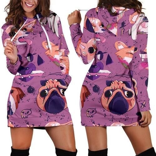 Chihuahua Hoodie Dress Sweater Dress Sweatshirt Dress 3d All Over Print For Women Hoodie