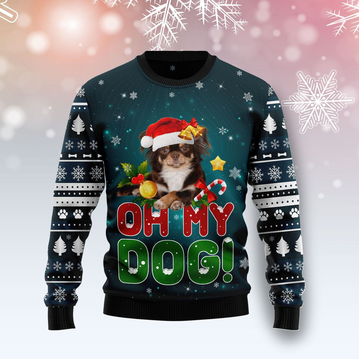 Chihuahua Oh My Dog Ugly Christmas Sweater Ugly Sweater For Men Women