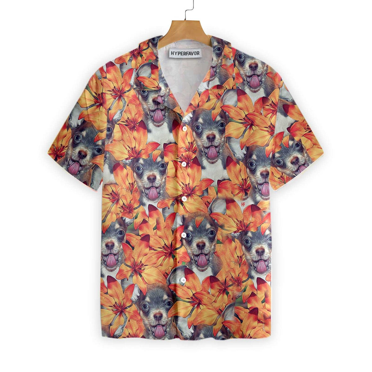Chihuahua Puppies And Summer Flowers Hawaiian Shirt