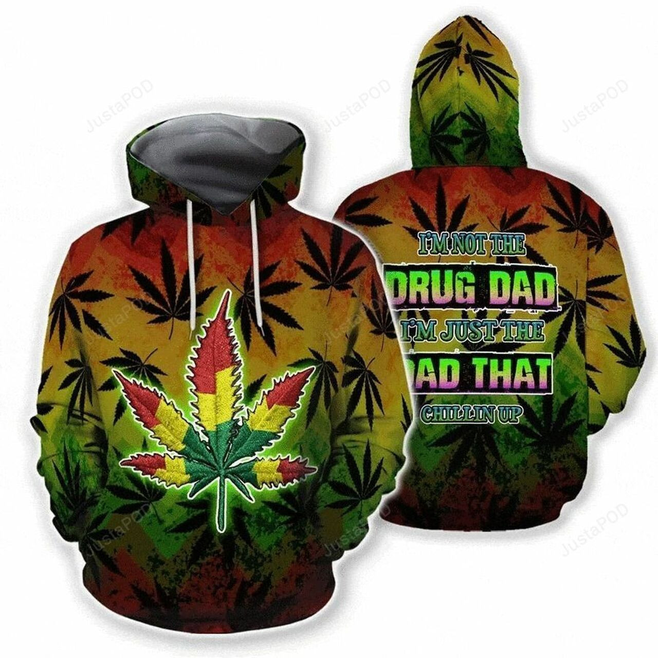 Chillin Up Dad Weed 3d All Over Print Hoodie