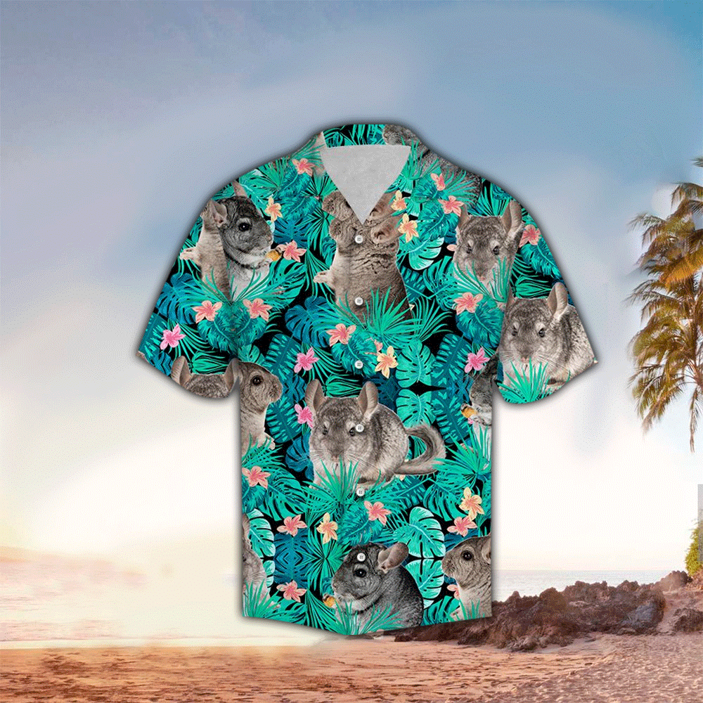 Chinchillas Tropical Hawaiian Shirt for Men and Women