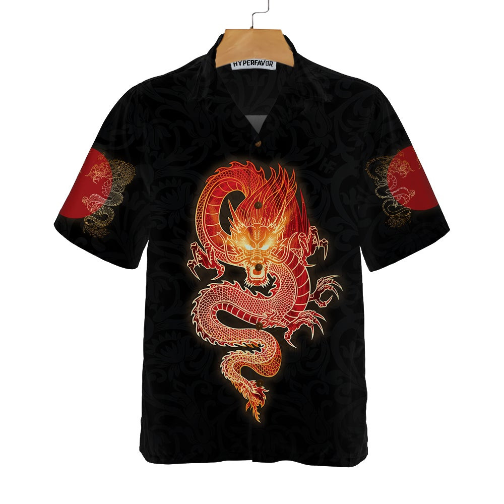 Chinese Dragon Hawaiian Shirt Red Dragon Shirt For Men And Women