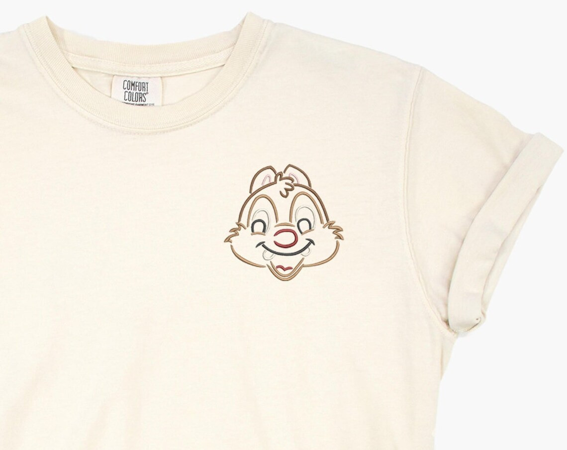 Chip Dale Embroidered Tshirt Dale Embroidered Shirt Chip And Dale T Shirt Disney Princess Shirt Disney Tshirt Womens Disney Shirt