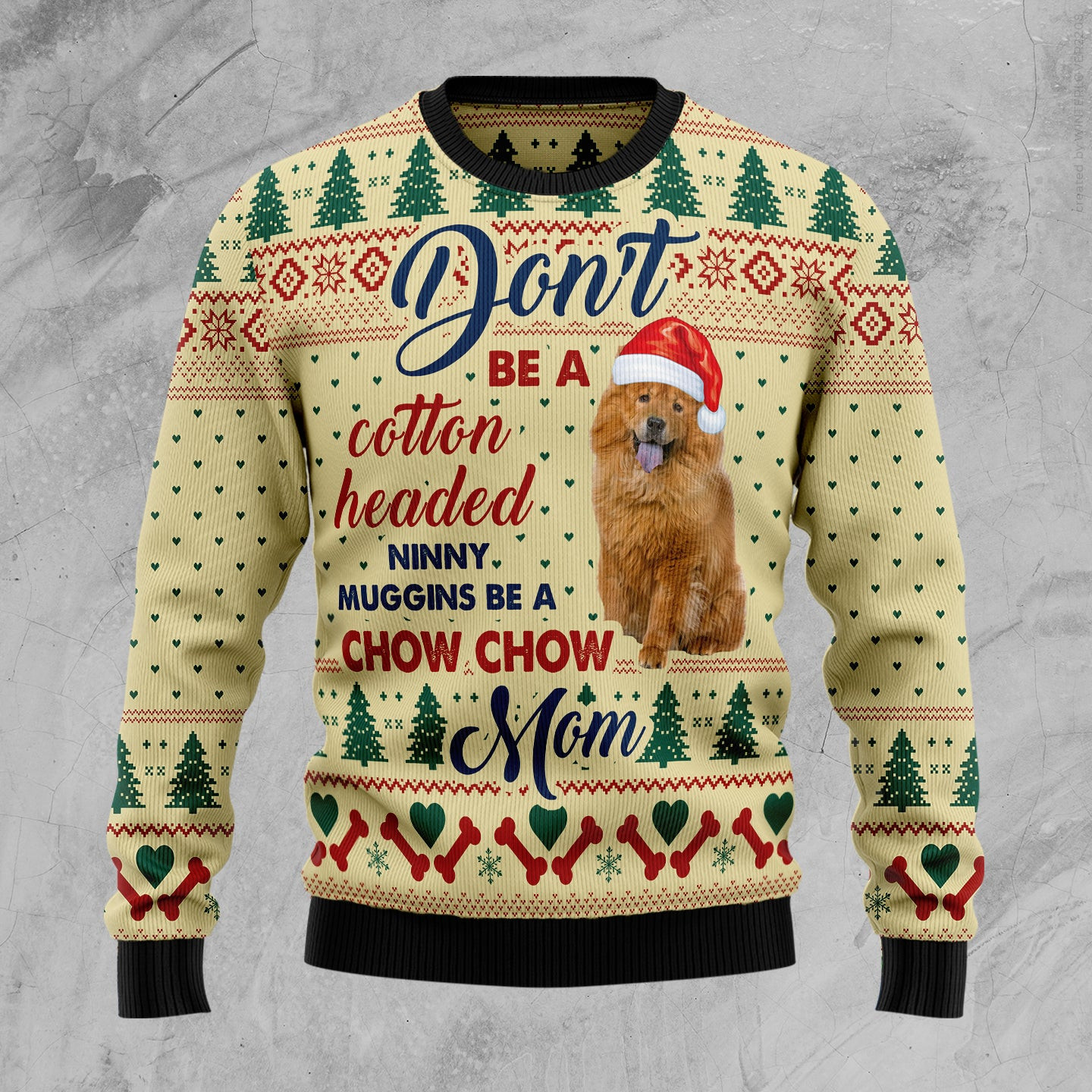 Chow Chow Mom Ugly Christmas Sweater