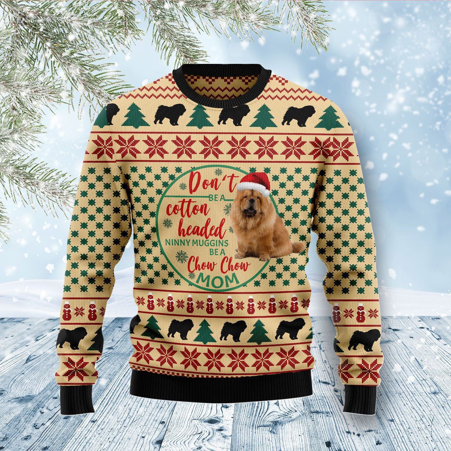 Chow Chow Mom Ugly Christmas Sweater Ugly Sweater For Men Women