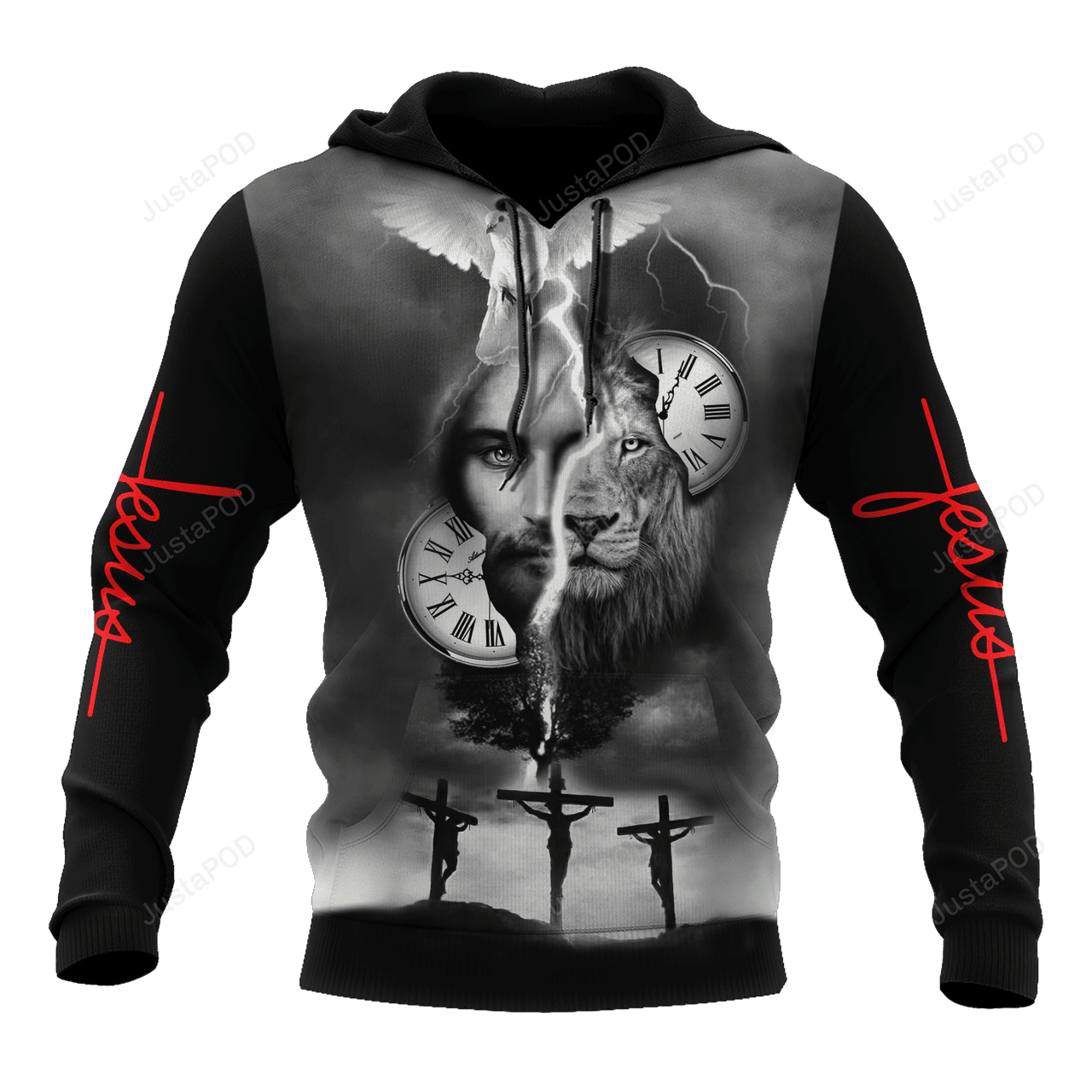 Christian Jesus Lion Art 3d All Over Print Hoodie