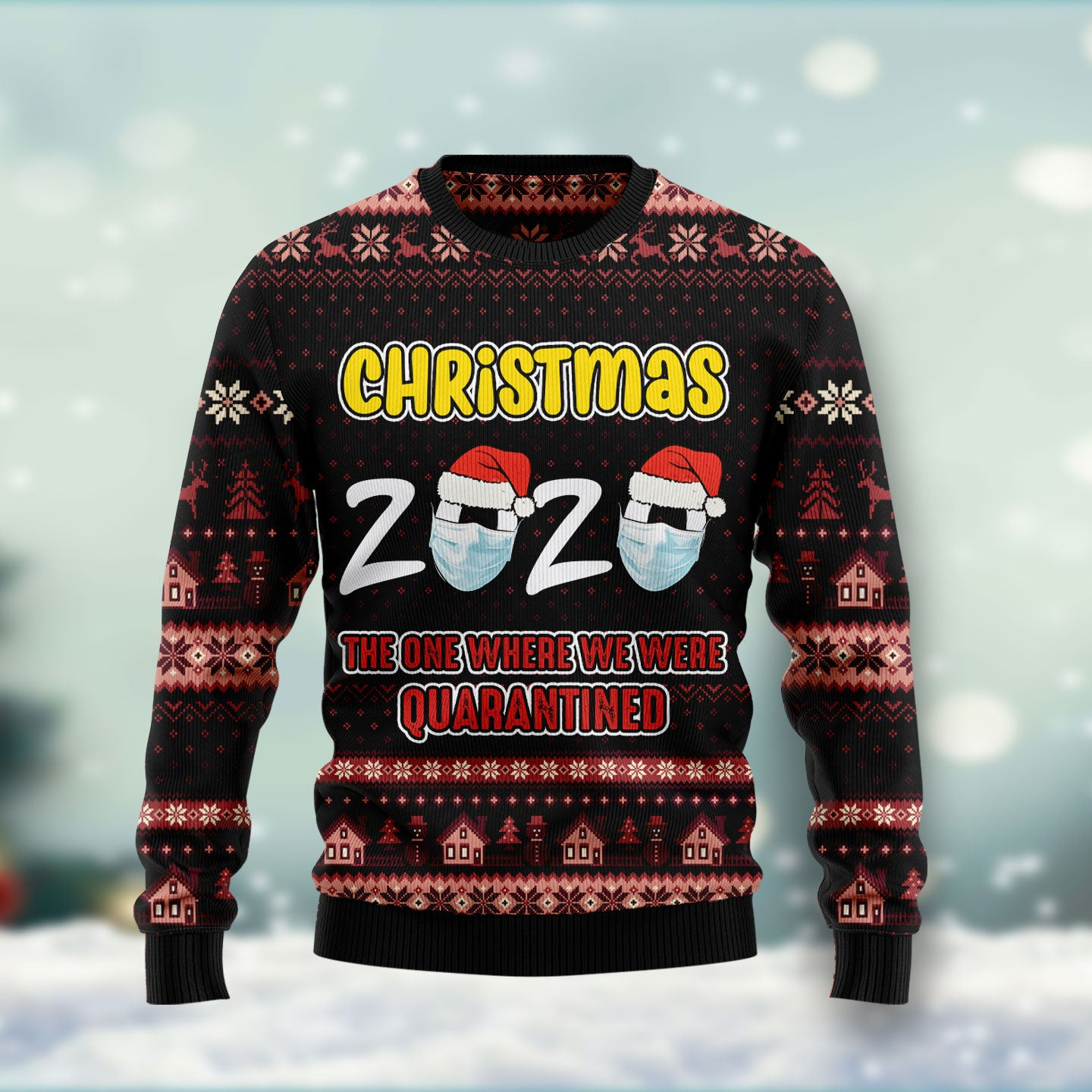 Christmas 2020 quarantined Ugly Christmas Sweater