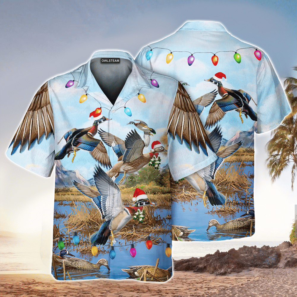 Christmas Apparel Christmas Hawaiian Button Up Shirt for Men and Women