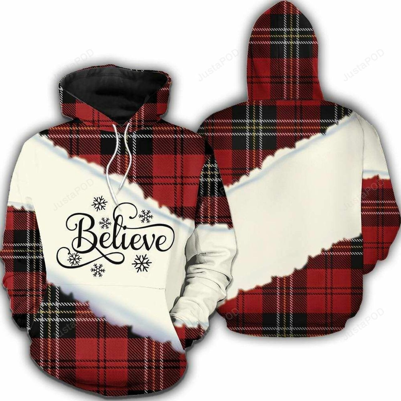 Christmas Believe Snow For Unisex 3d All Over Print Hoodie