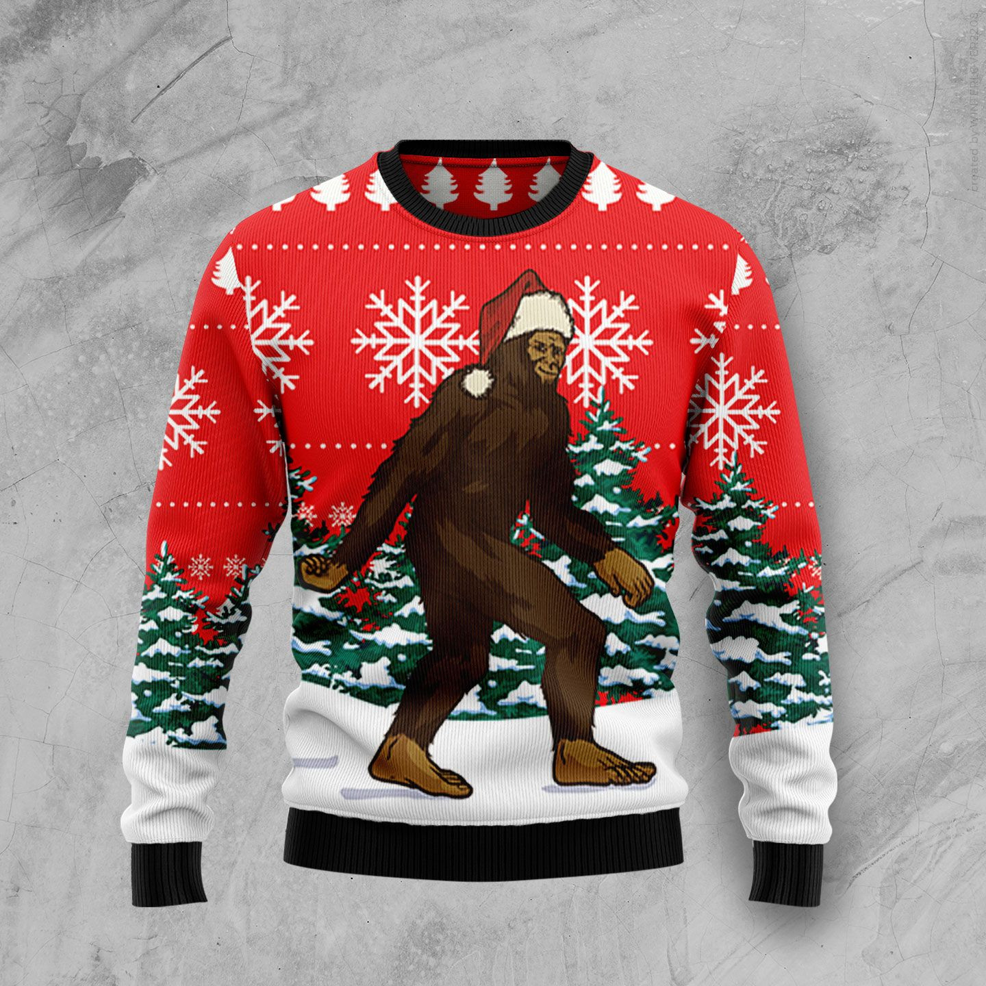 Christmas Bigfoot Ugly Christmas Sweater