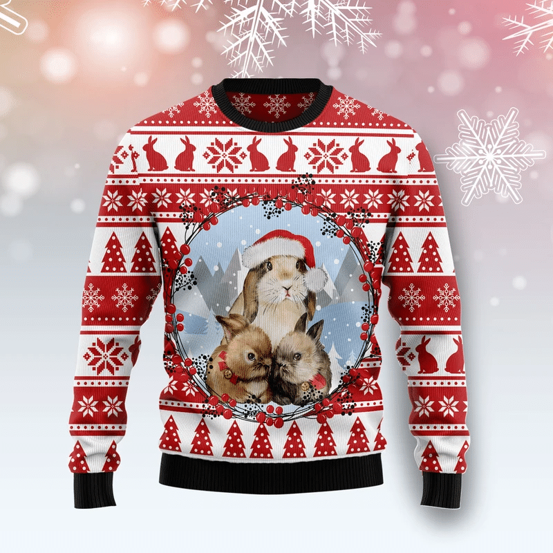 Christmas Bunny Ugly Christmas Sweater Ugly Sweater For Men Women