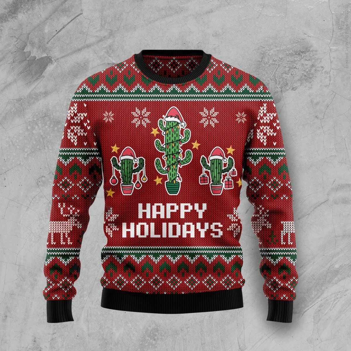 Christmas Cactus Ugly Christmas Sweater Ugly Sweater For Men Women, Holiday Sweater