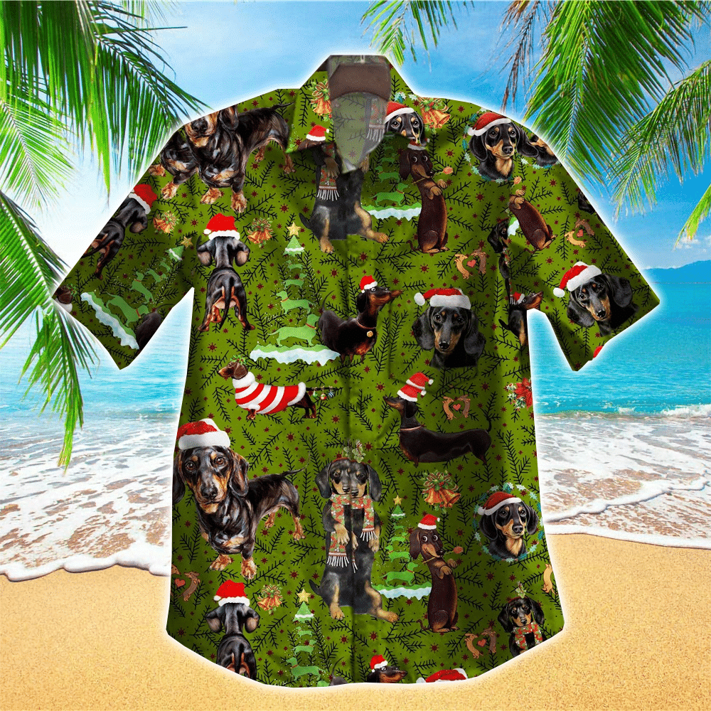 Christmas Day Dachshund Hawaiian Shirt for Men and Women