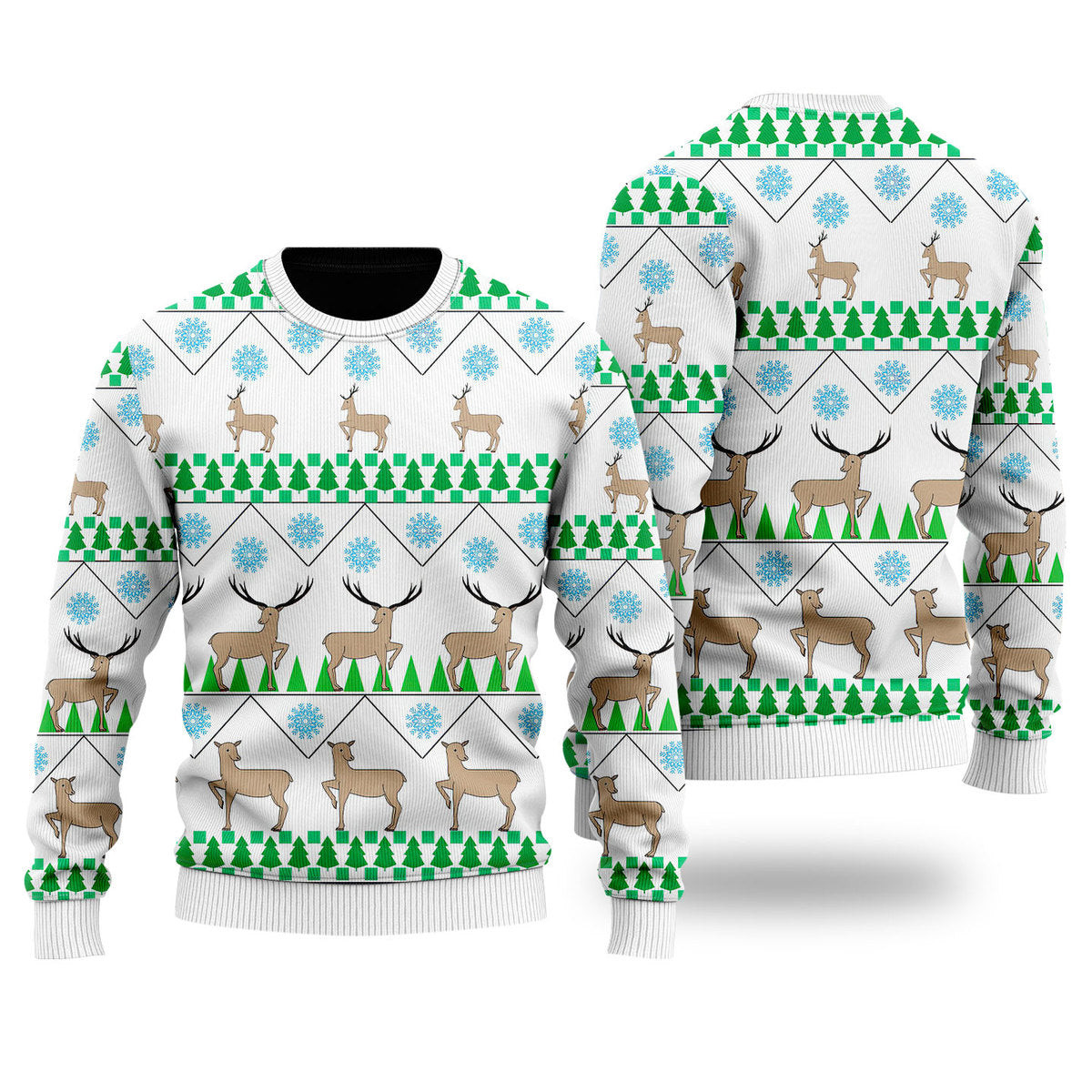 Christmas Deer Tree Ugly Christmas Sweater Ugly Sweater For Men Women