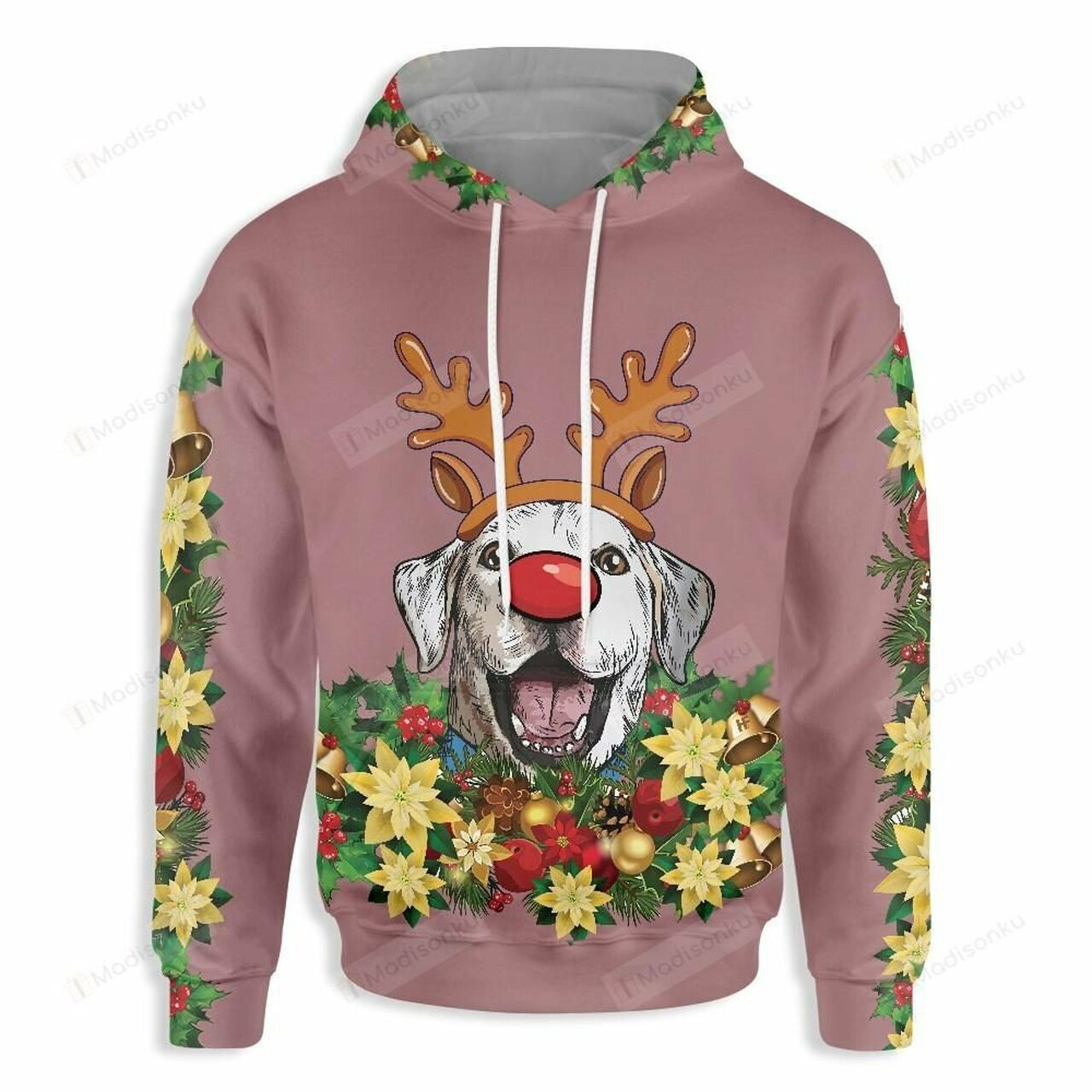 Christmas Dogs White Retriever 3d All Over Print Hoodie, Zip-up Hoodie