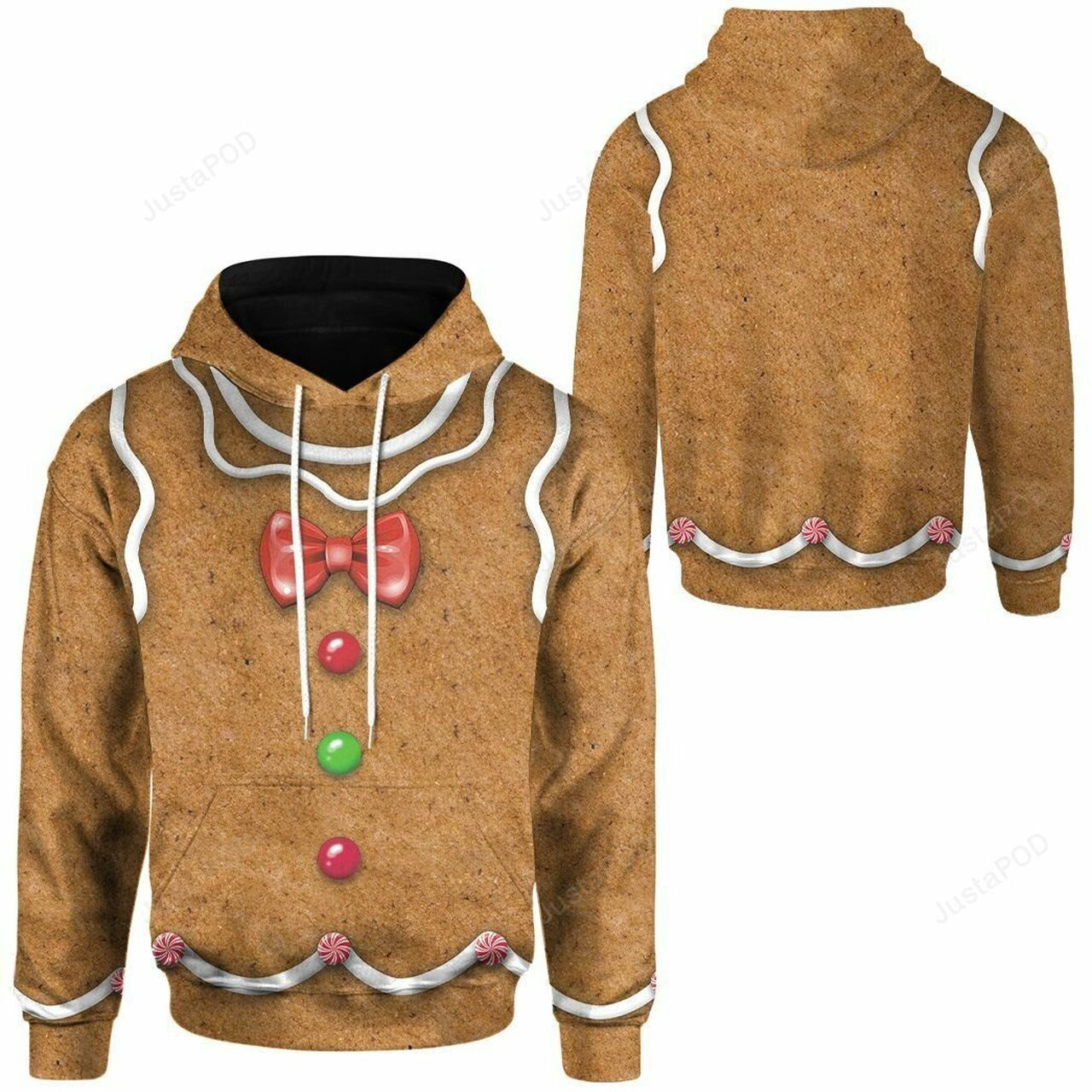 Christmas Gingerbread Cosplay 3d All Over Print Hoodie