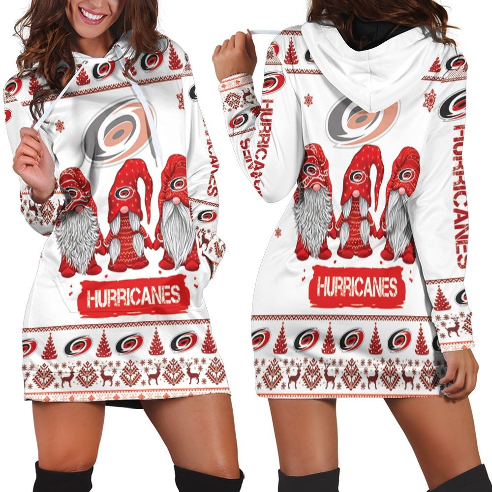 Christmas Gnomes Carolina Hurricanes Ugly Sweatshirt Christmas 3d Hoodie Dress For Women