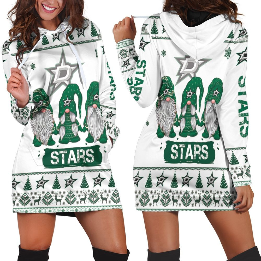 Christmas Gnomes Dallas Stars Ugly Sweatshirt Christmas 3d Hoodie Dress For Women