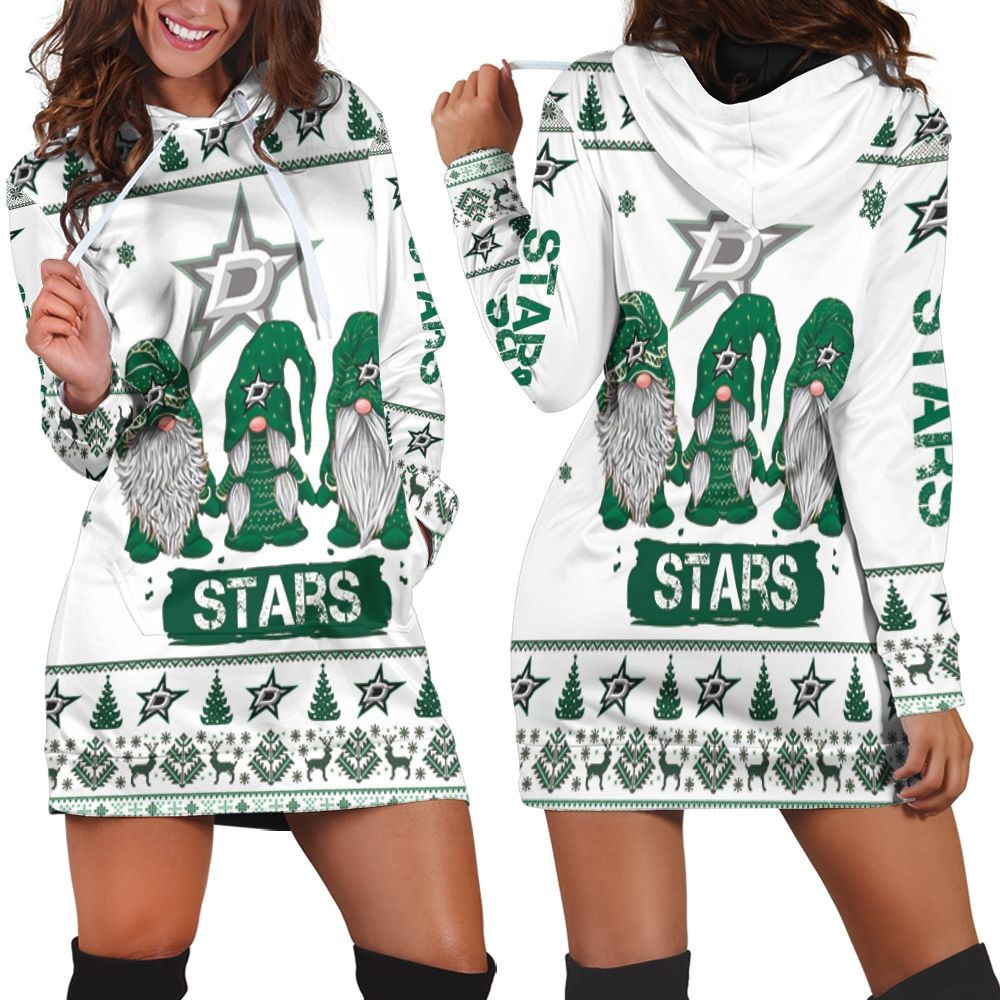 Christmas Gnomes Dallas Stars Ugly Sweatshirt Christmas 3d Hoodie Dress Sweater Dress Sweatshirt Dress