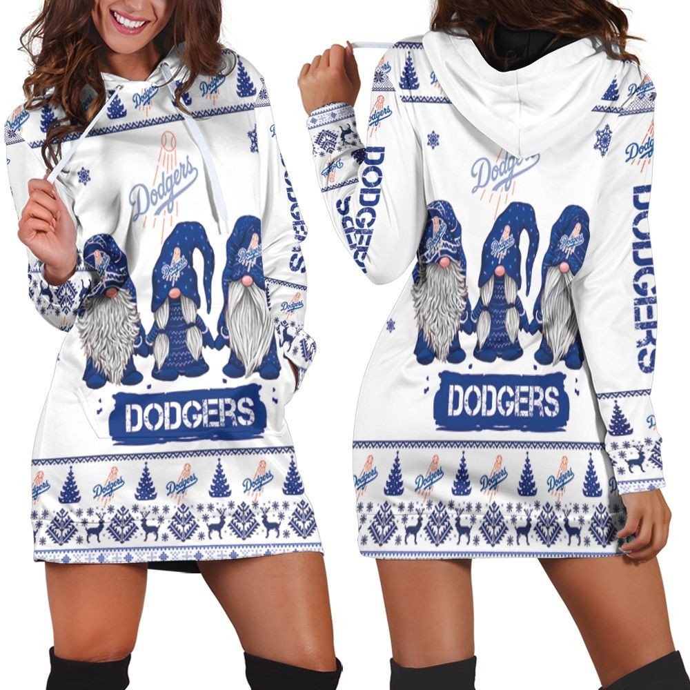 Christmas Gnomes Dodgers Ugly Sweatshirt Christmas 3d Hoodie Dress For Women