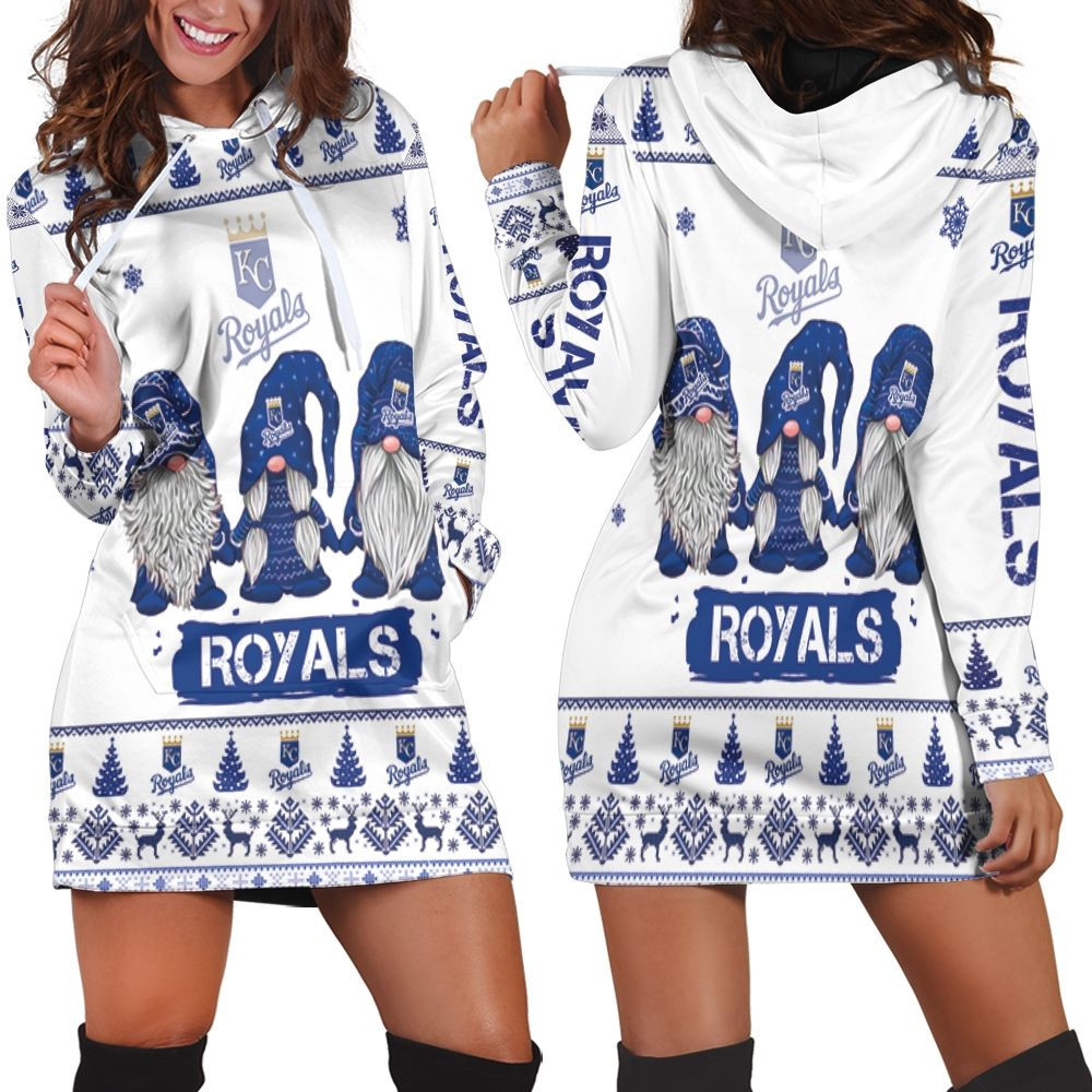 Christmas Gnomes Kansas City Royals Ugly Sweatshirt Christmas 3d Hoodie Dress For Women