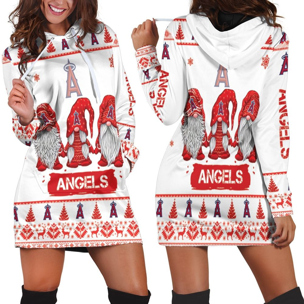 Christmas Gnomes Los Angeles Angels Ugly Sweatshirt Christmas 3d Hoodie Dress For Women