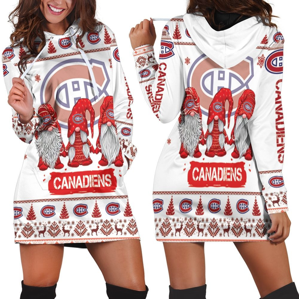 Christmas Gnomes Montreal Canadiens Ugly Sweatshirt Christmas 3d Hoodie Dress For Women