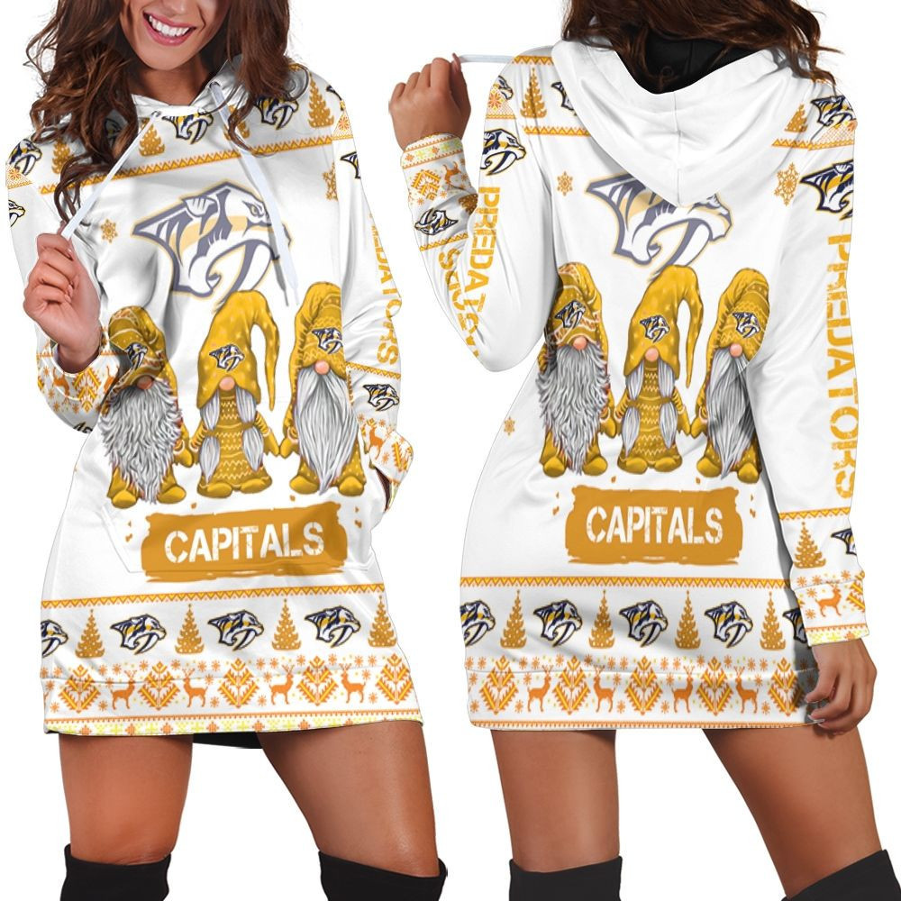 Christmas Gnomes Nashville Predators Ugly Sweatshirt Christmas 3d Hoodie Dress Sweater Dress Sweatshirt Dress