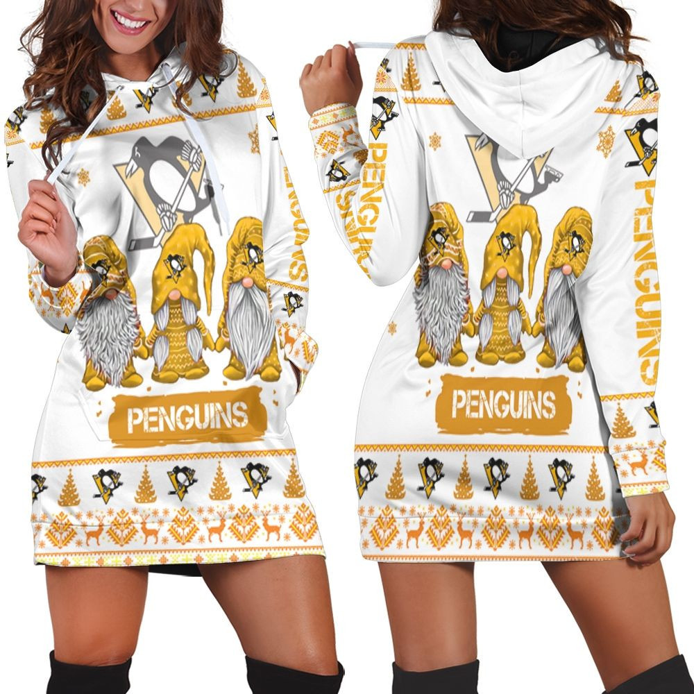 Christmas Gnomes Pittsburgh Penguins Ugly Sweatshirt Christmas 3d Hoodie Dress For Women