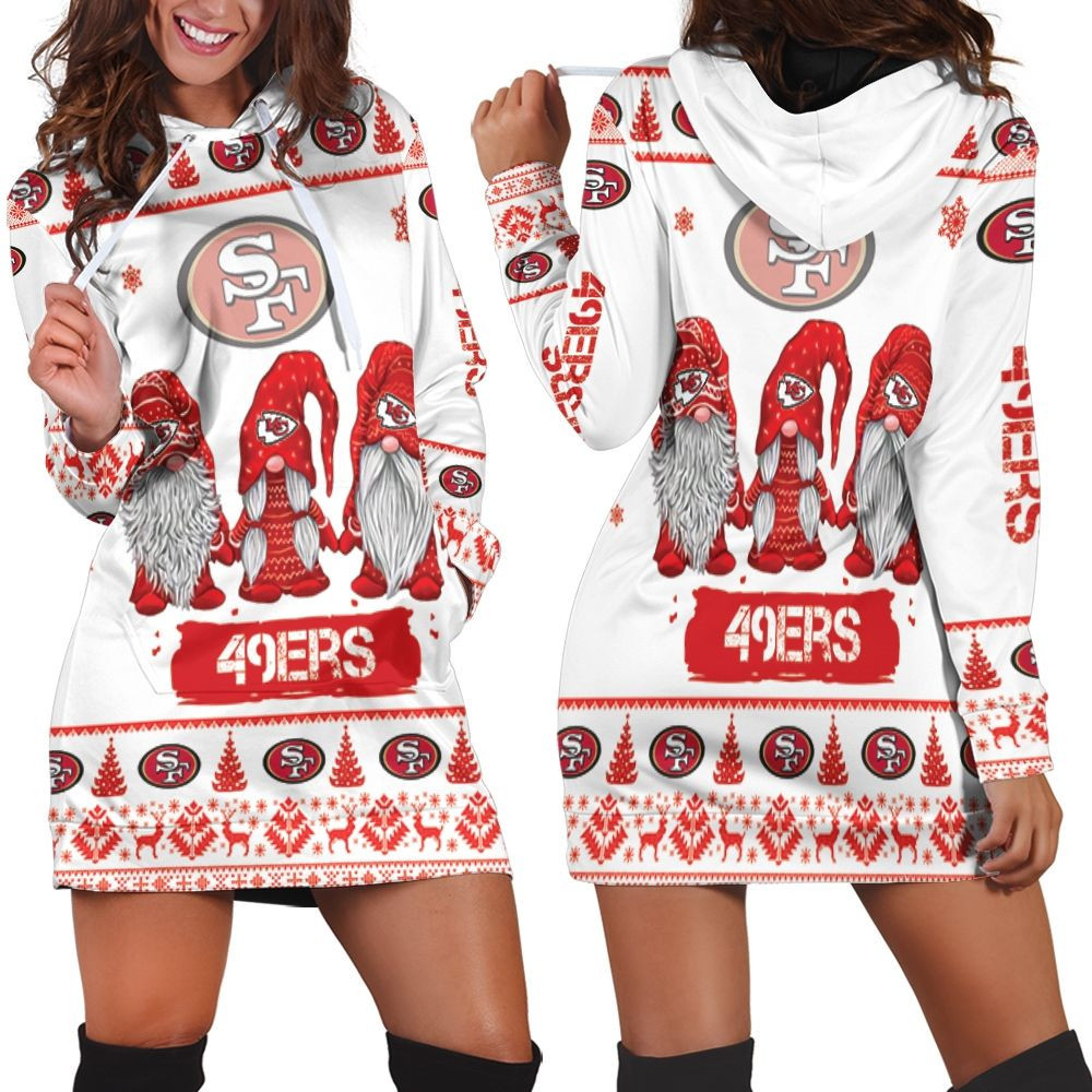 Christmas Gnomes San Francisco 49ers Ugly Sweatshirt Christmas 3d Hoodie Dress For Women
