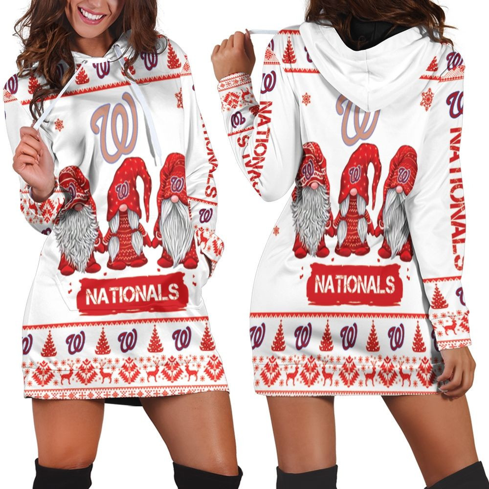 Christmas Gnomes Washington Nationals Ugly Sweatshirt Christmas 3d Hoodie Dress For Women