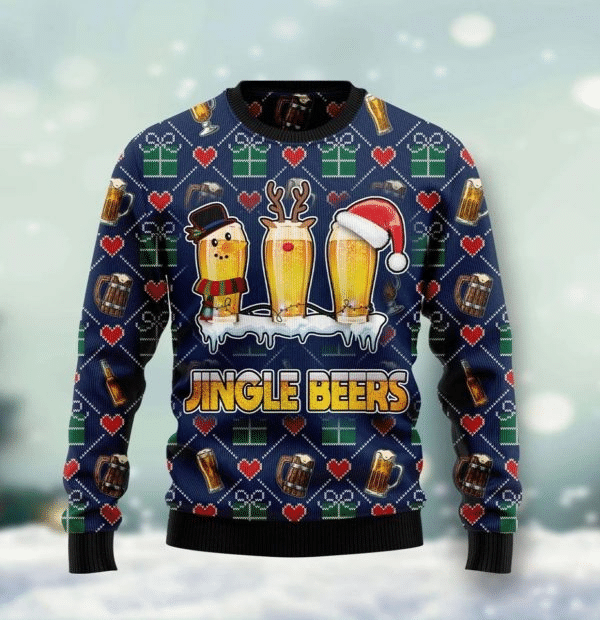 Christmas Jingle Beers Ugly Christmas Sweater Ugly Sweater For Men Women